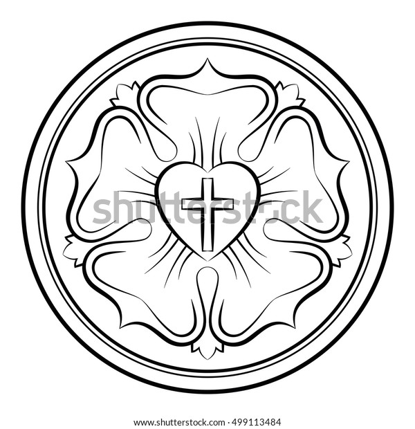 Luther rose called luther seal symbol stock vector royalty free