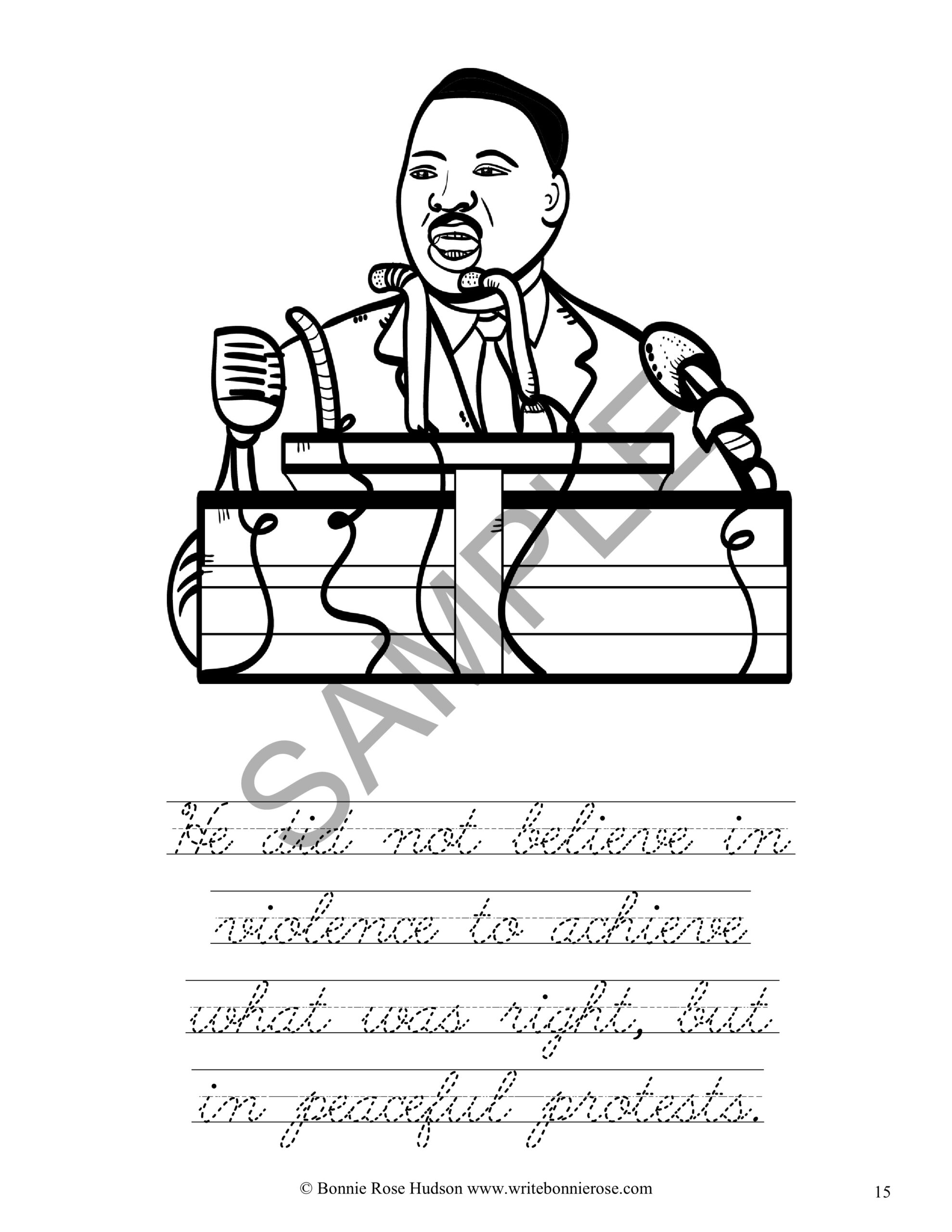 Martin luther king jr coloring book