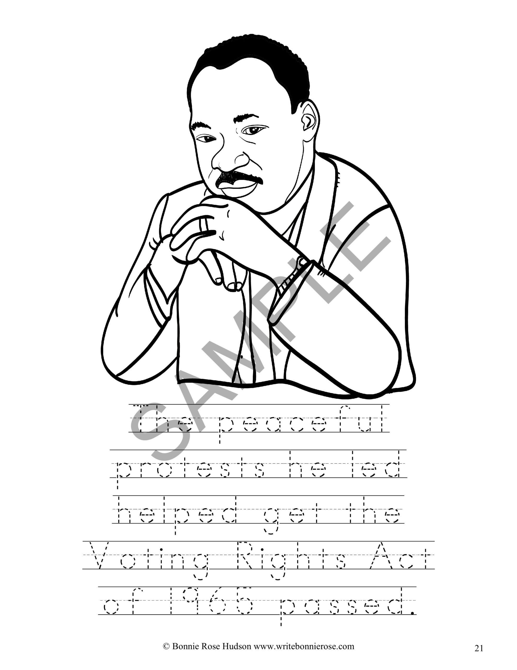 Martin luther king jr coloring book