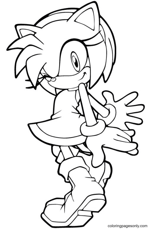 Amy rose coloring pages printable for free download