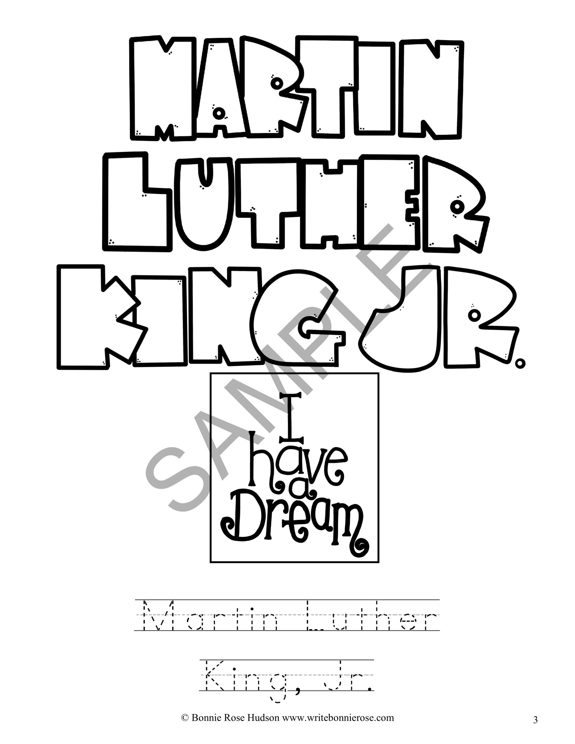 Martin luther king jr coloring book