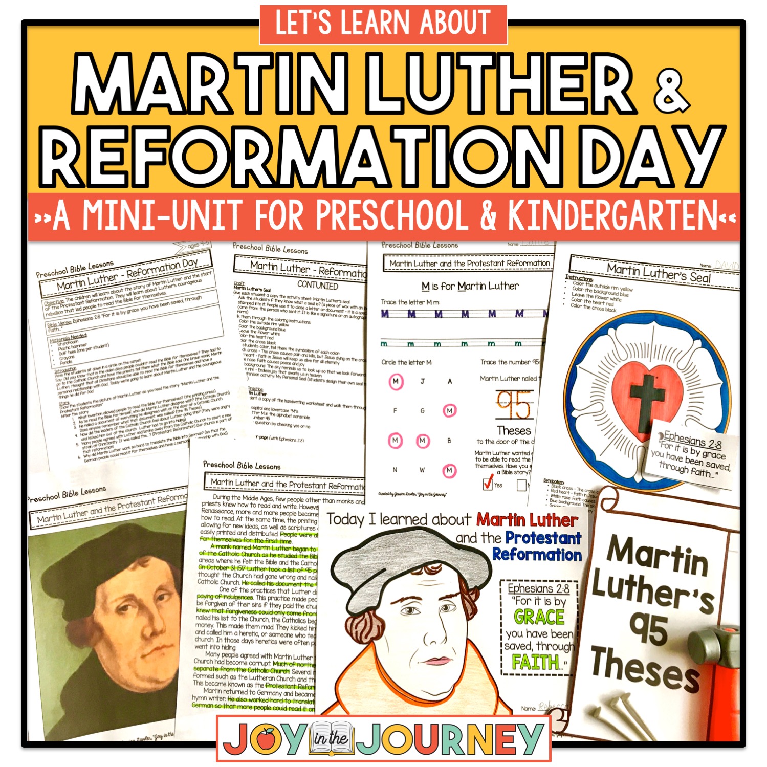 Martin luther and reformation day for preschool and kindergarten