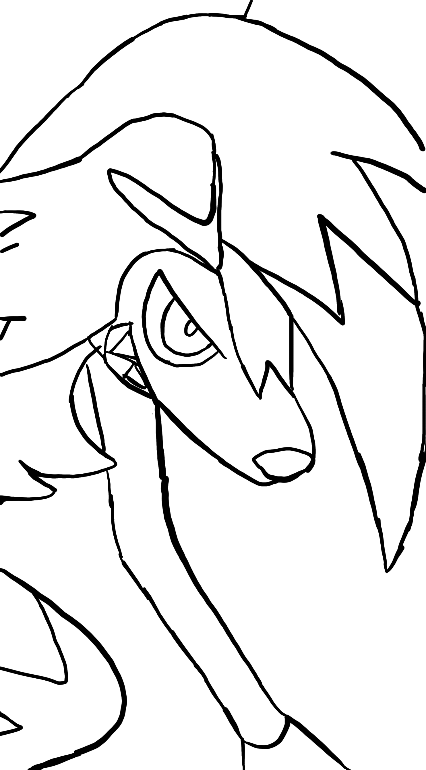 Lycanroc drawing not colored in by aerobladez on