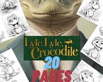 Lyle lyle crocodile coloring pages printable coloring book coloring pages for kids printable digital coloring digital download download now