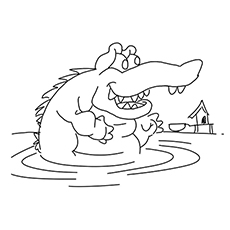 Top free printable crocodile coloring pages online