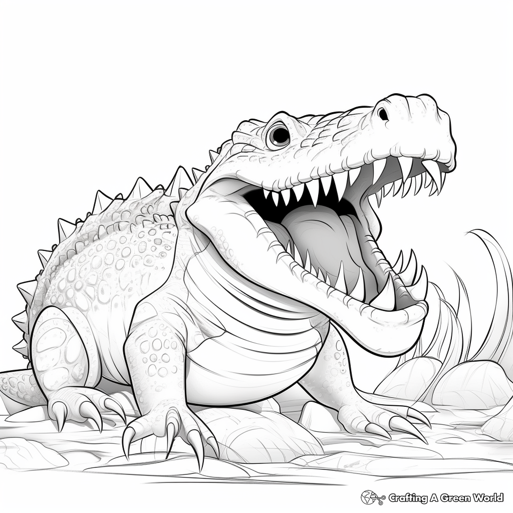 Crocodile coloring pages