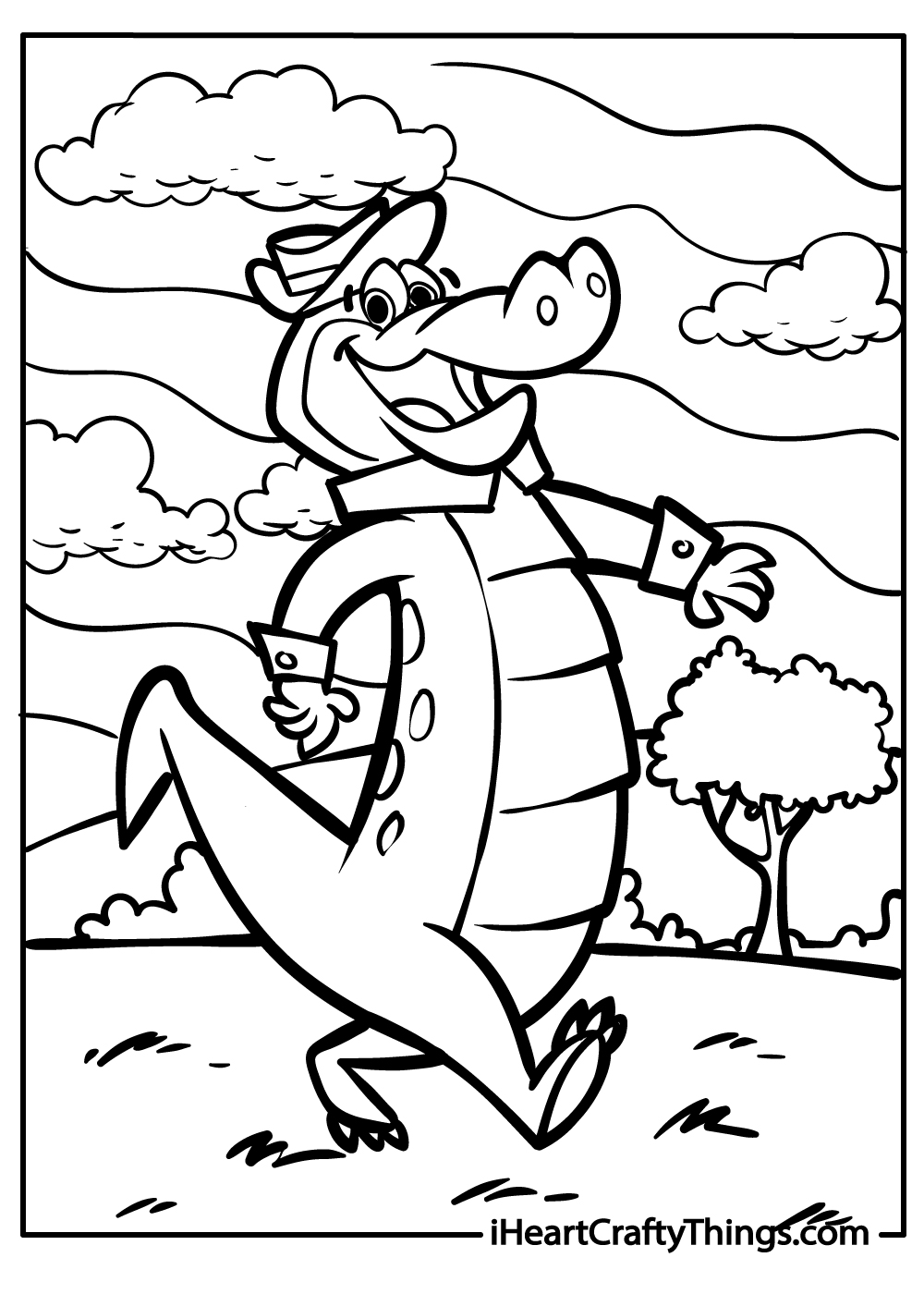 Crocodile coloring pages free printables