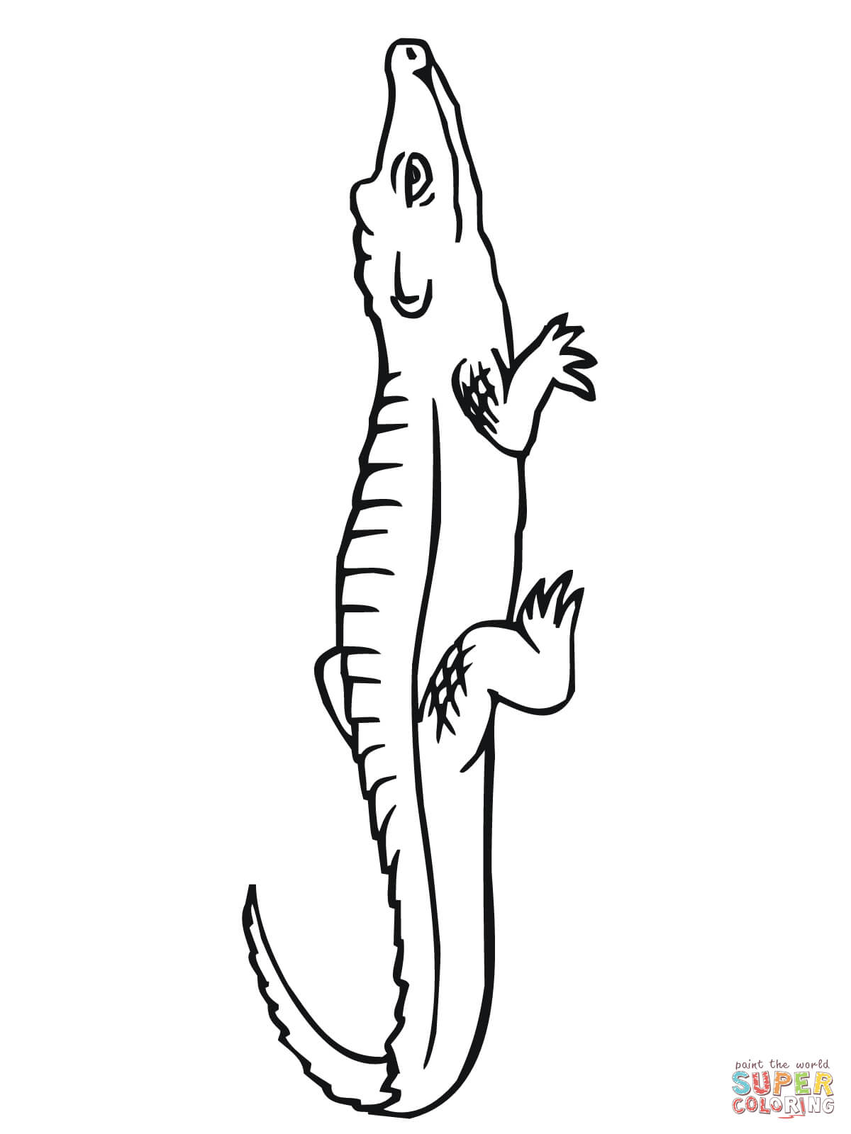 Crocodile coloring page free printable coloring pages