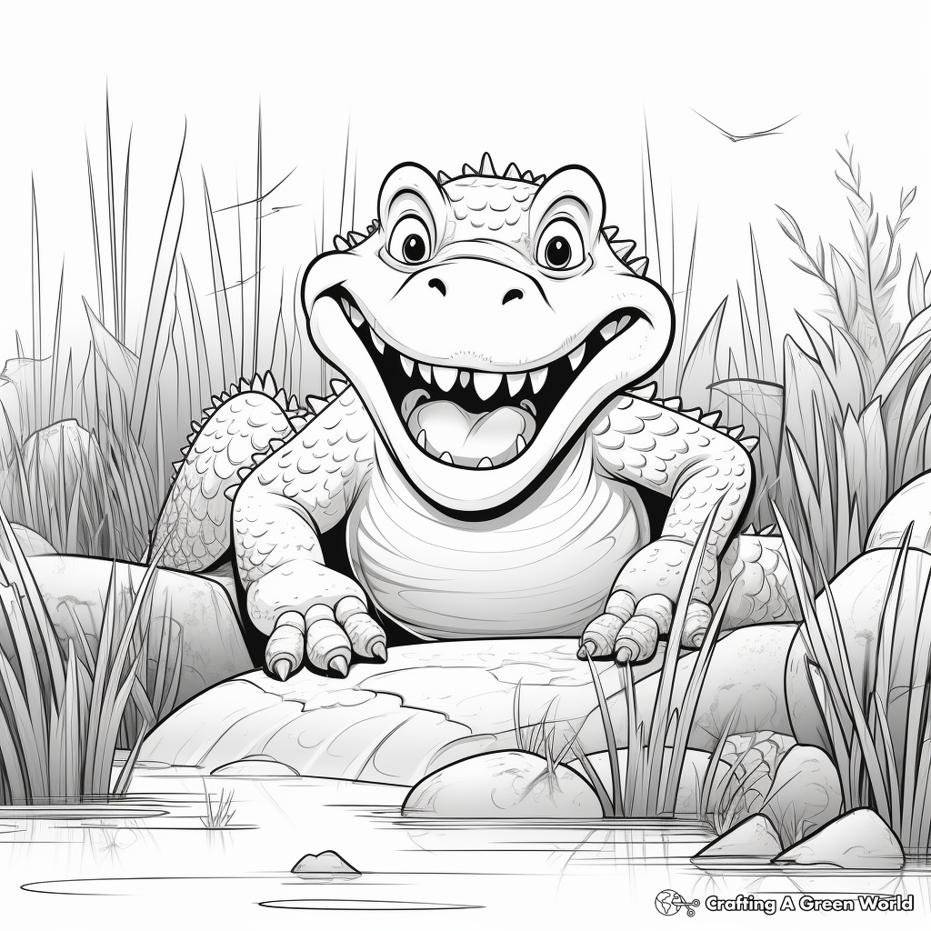 Crocodile coloring pages