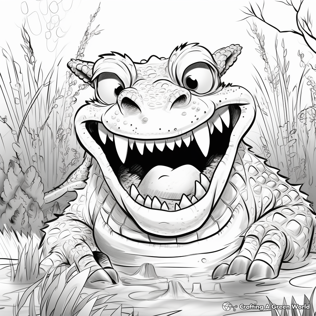 Crocodile coloring pages