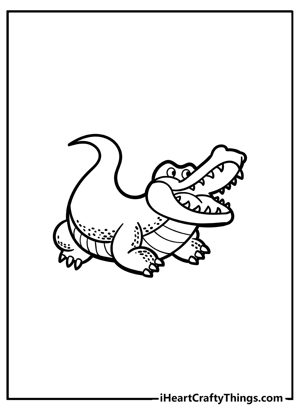 Crocodile coloring pages free printables