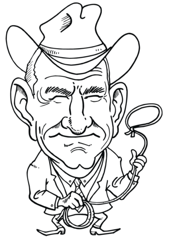 Lyndon b johnson caricature coloring page free printable coloring pages