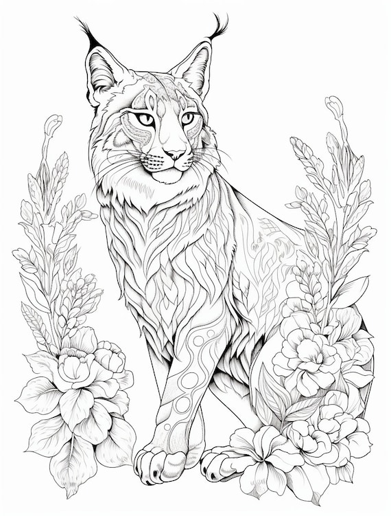 Lynx coloring sheet