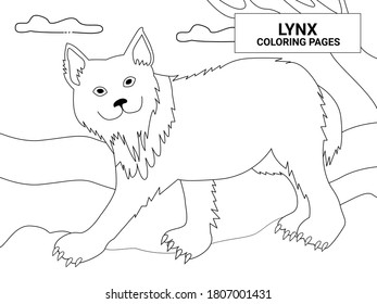 Lynx coloring pages animal coloring pageeasy stock vector royalty free