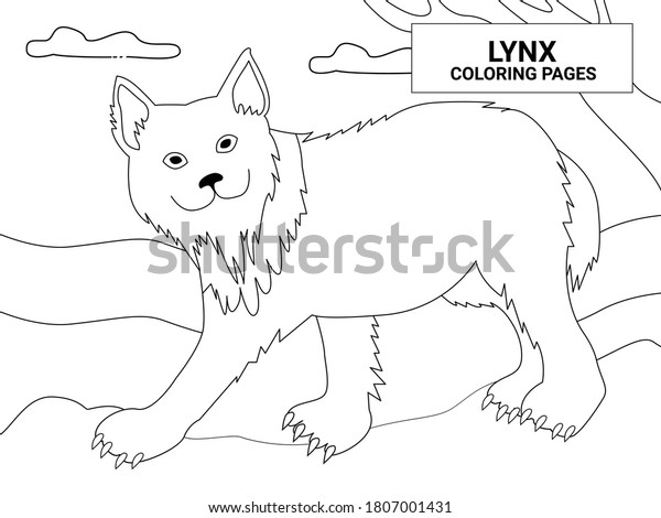 Lynx coloring pages animal coloring pageeasy stock vector royalty free