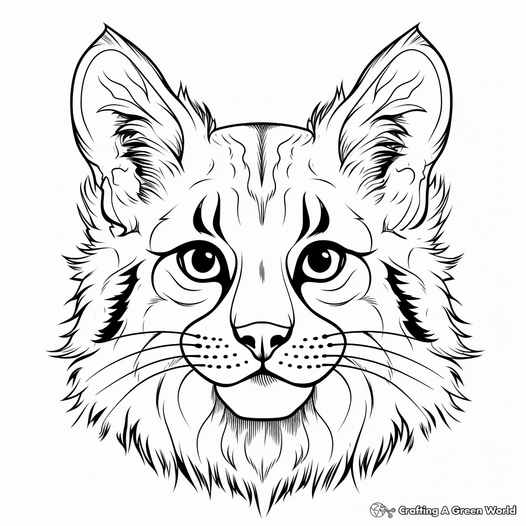 Cat face coloring pages