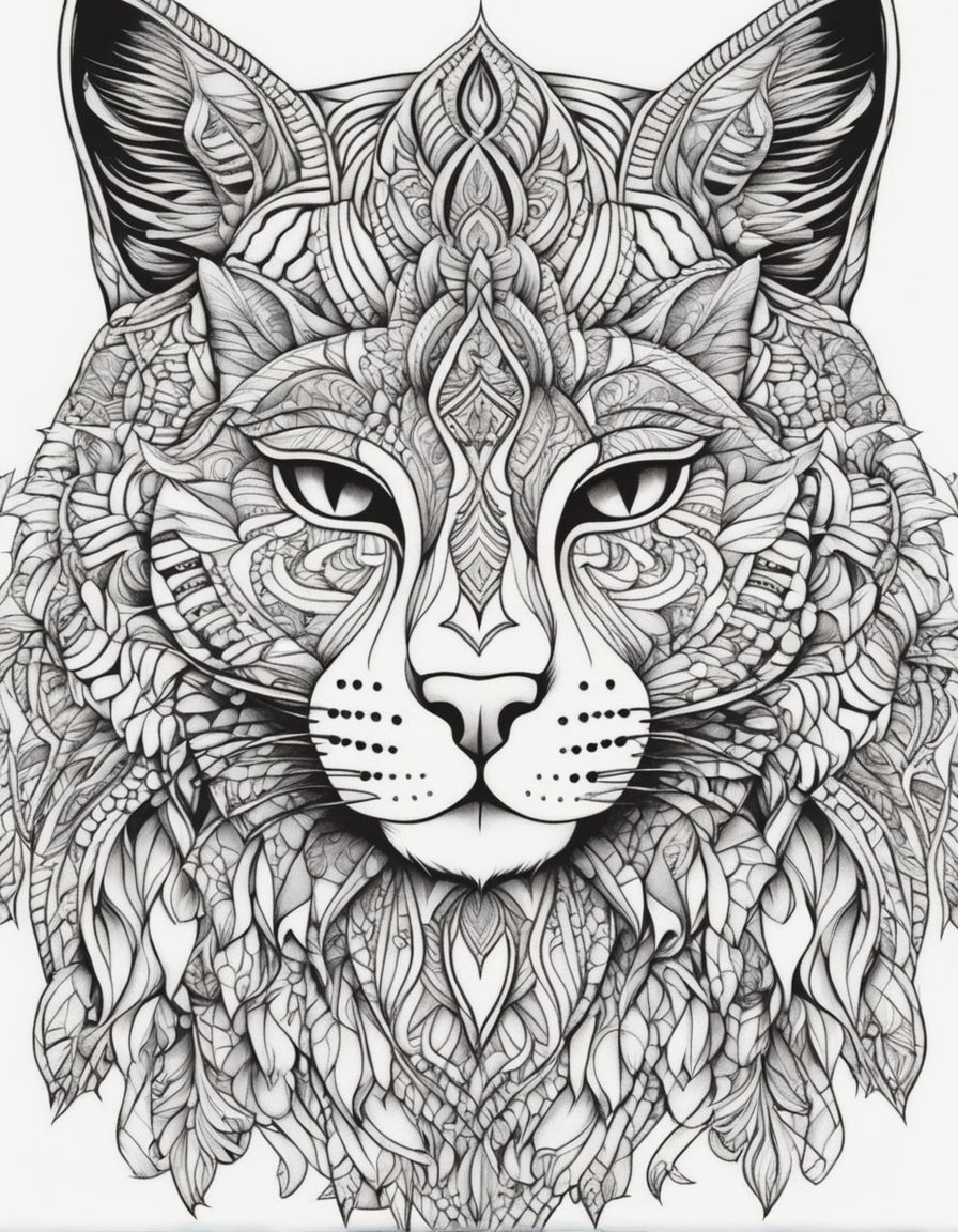 An array of detailed symmetry and fine line drawing portrait by tanvirtamim