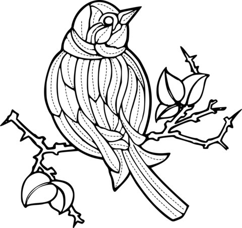 Bird coloring page free printable coloring pages