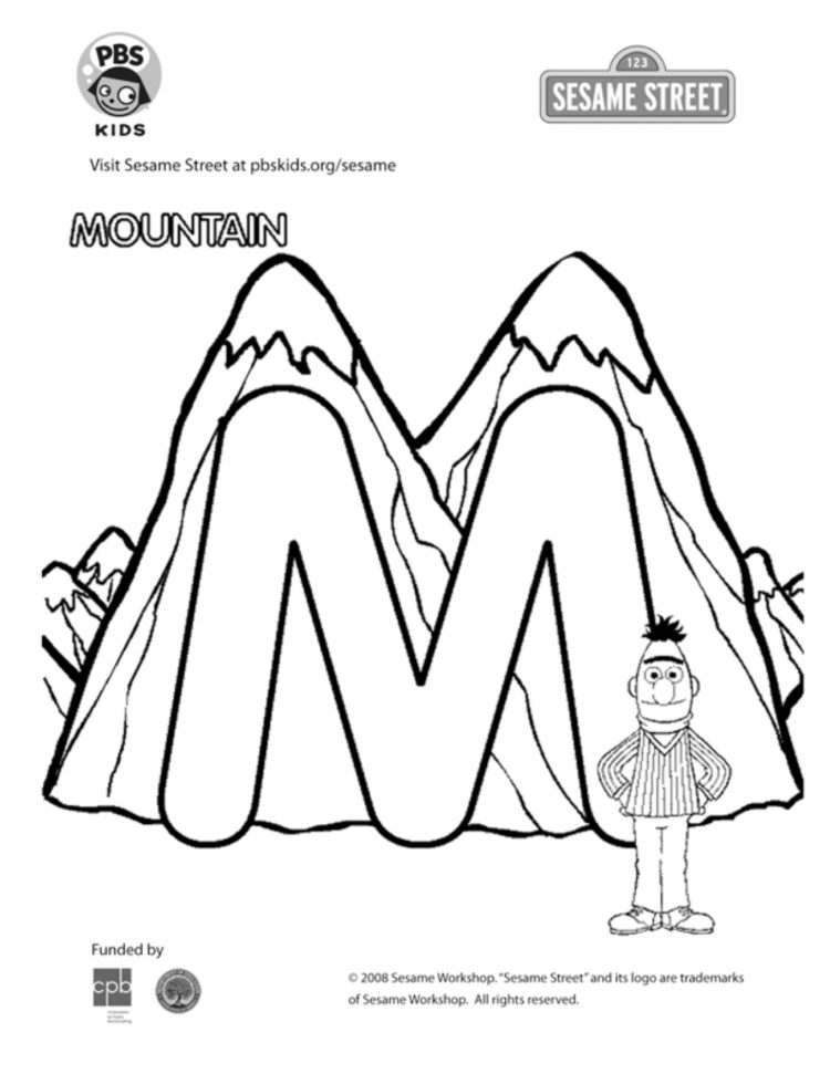 The letter m coloring page kids coloringâ kids for parents