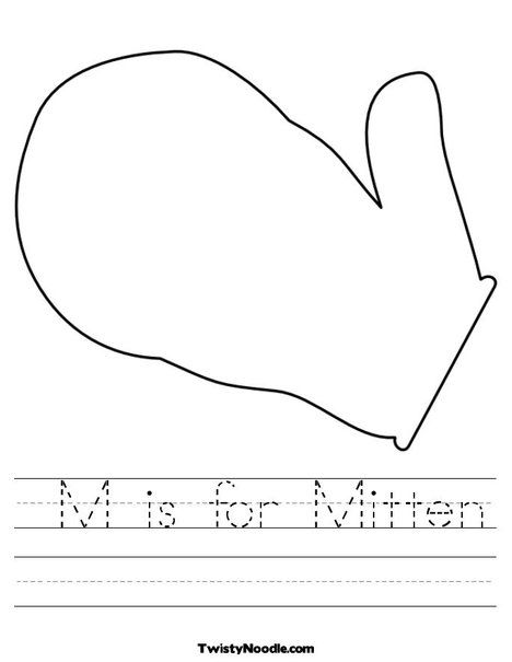 M is for mitten worksheet from twistynoodle letter activities preschool preschool letters preschool letter m