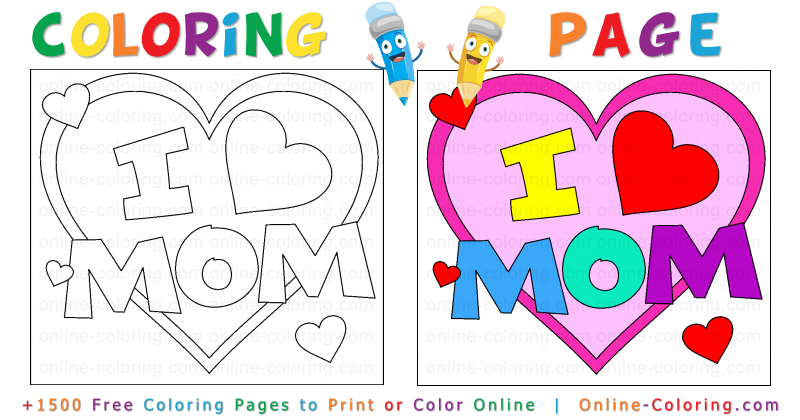 I â mom free online coloring page