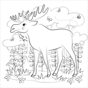 Moose coloring pages free coloring pages