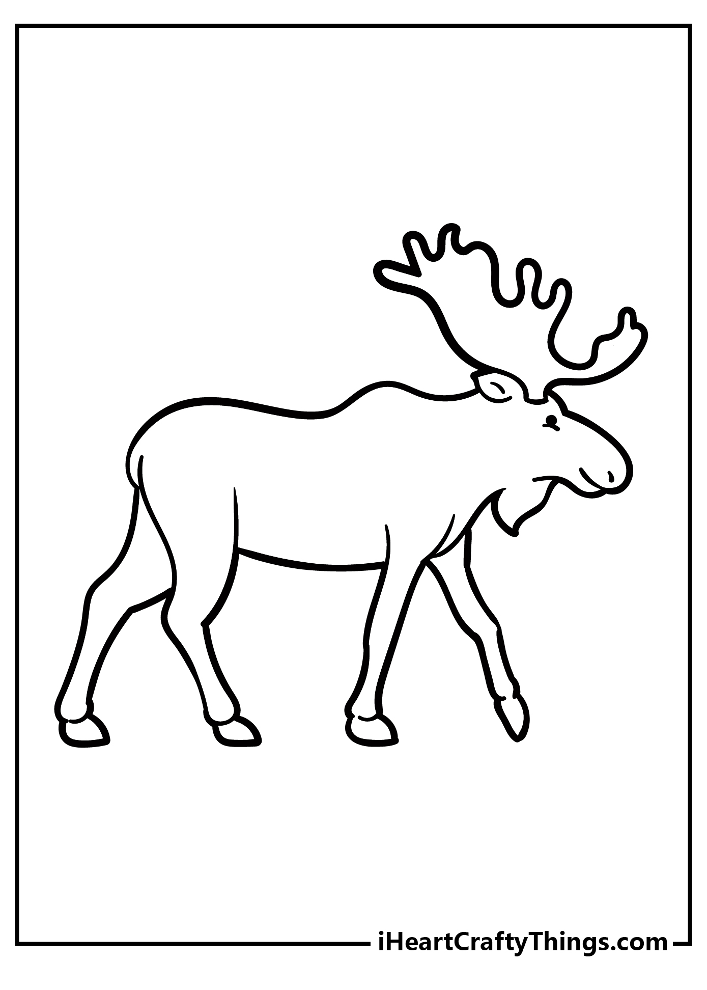 Moose coloring pages free printables