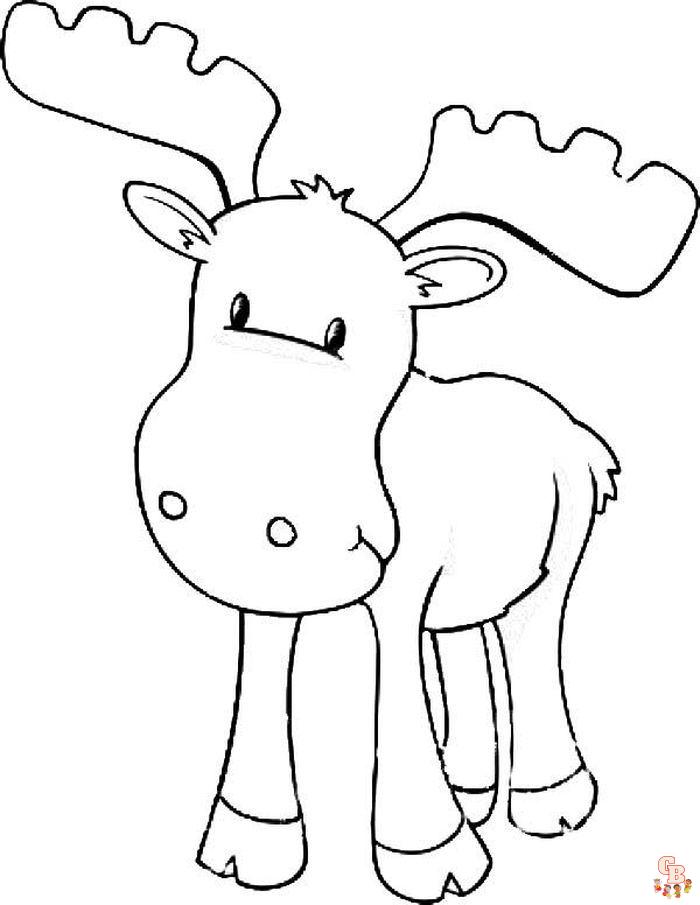 Moose coloring pages