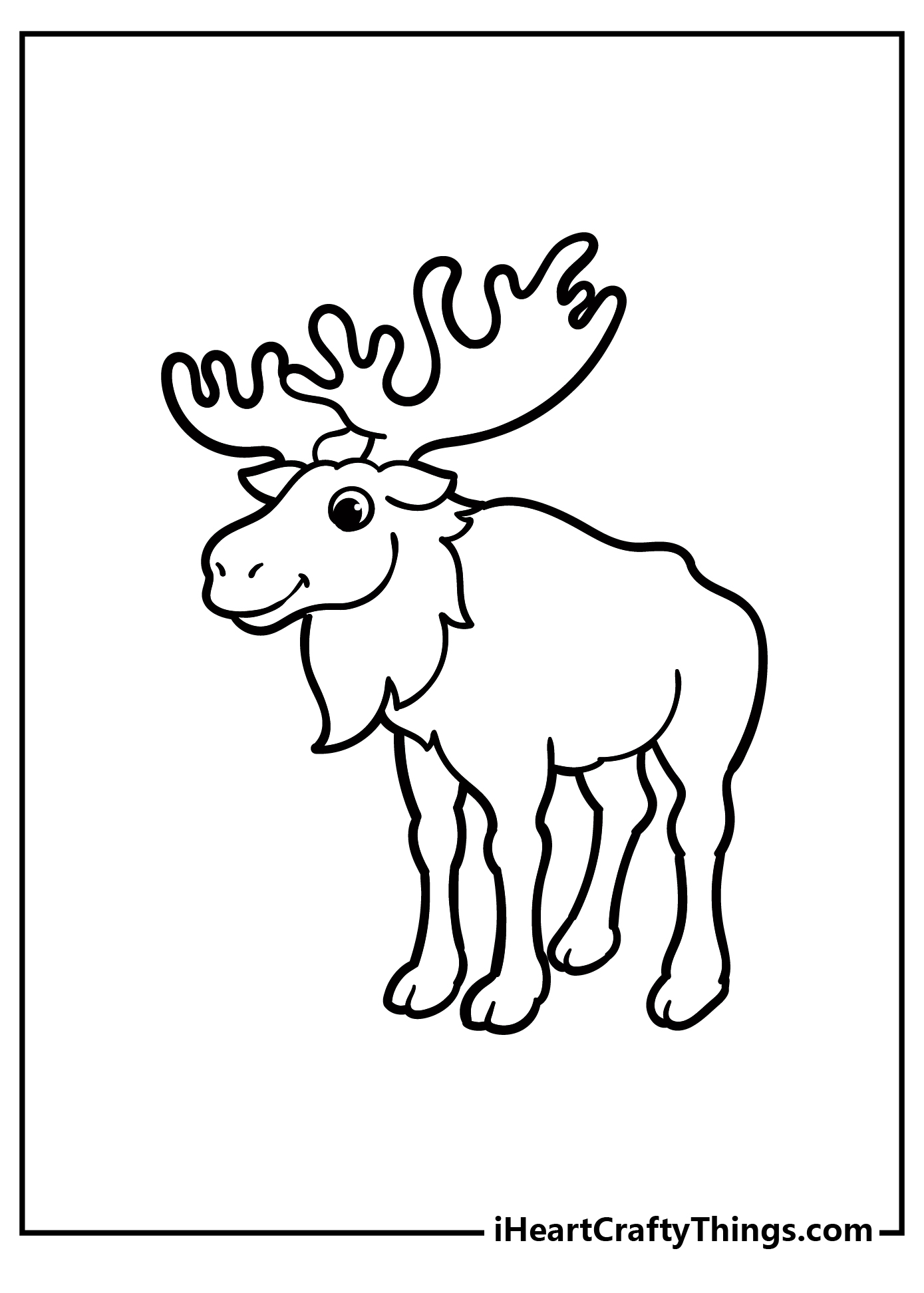 Moose coloring pages free printables