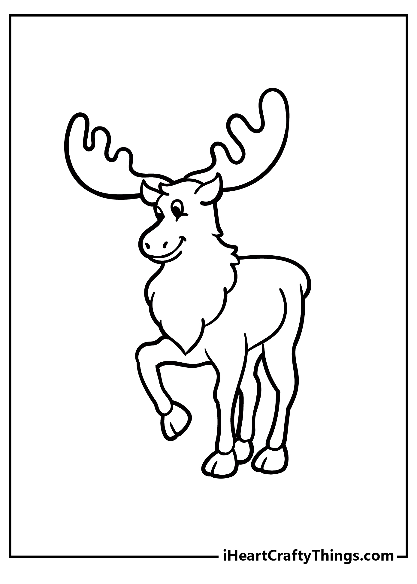 Moose coloring pages free printables