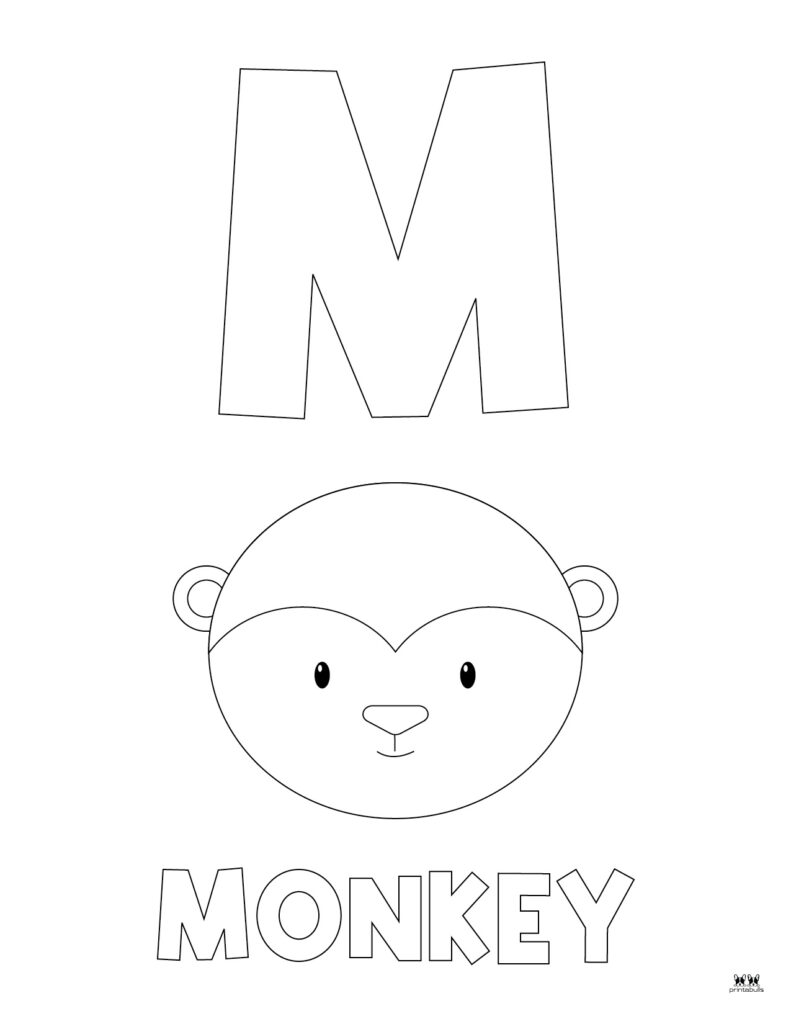 Letter m coloring pages