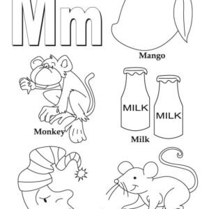 Letter m coloring pages printable for free download