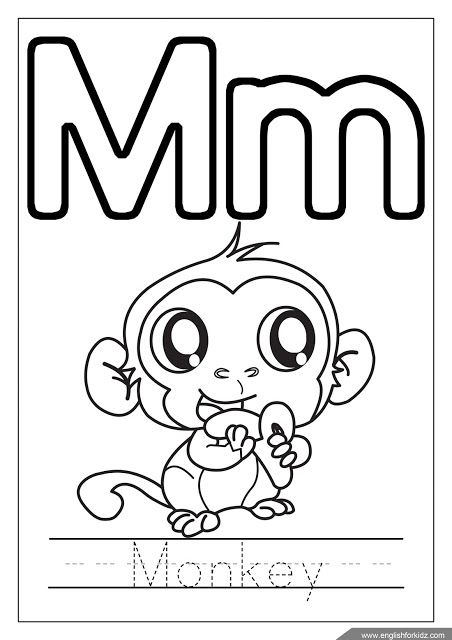 Letter m coloring monkey coloring alphabet coloring page alphabet coloring pages monkey coloring pages preschool coloring pages