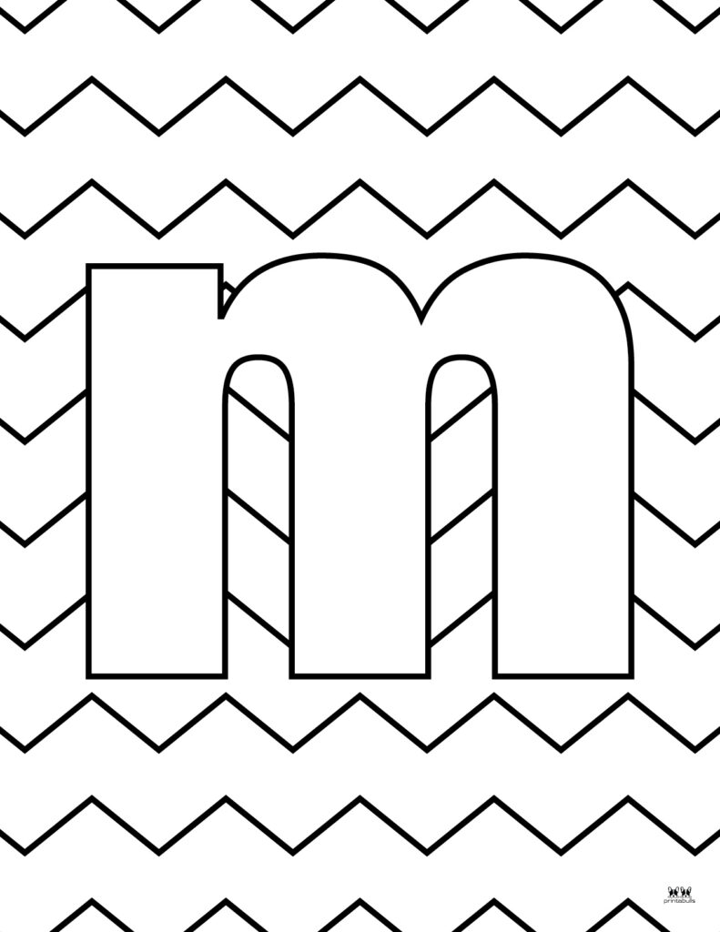 Letter m coloring pages