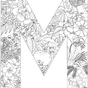 Letter m coloring pages printable for free download