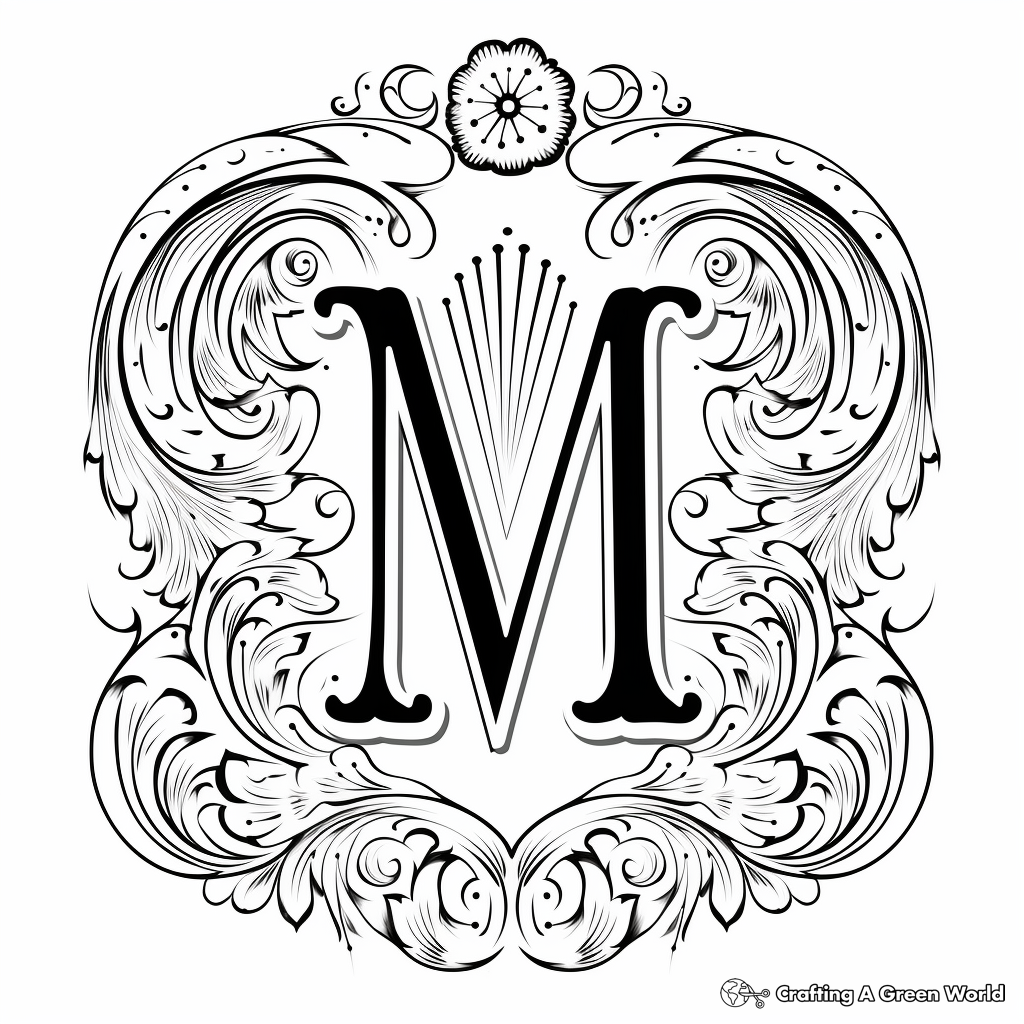 Letter m coloring pages