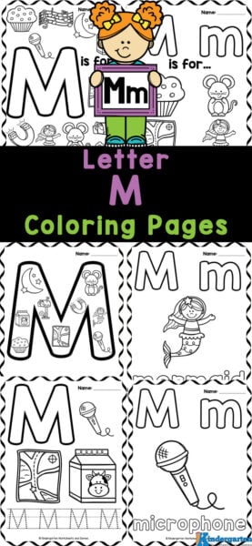 Free printable coloring pages for letter m