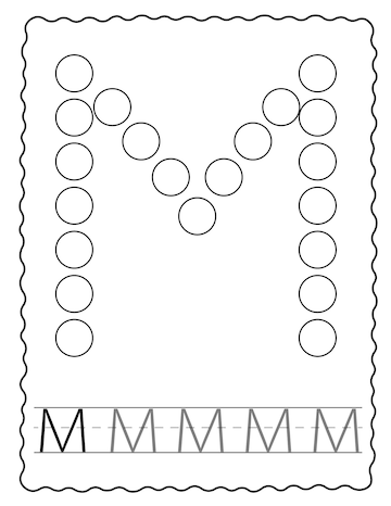 Premium vector dot marker alphabet tracing worksheet coloring pages