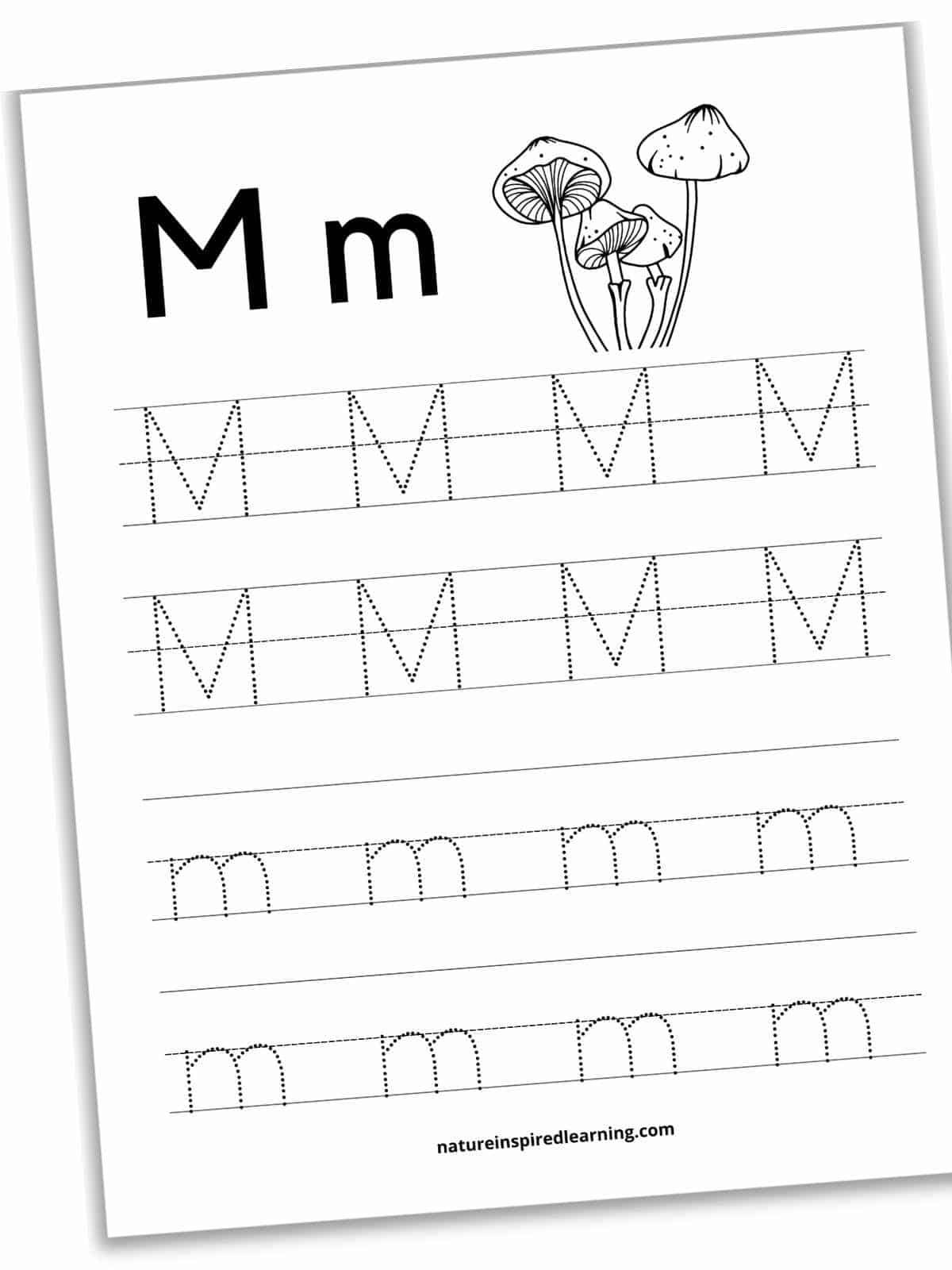 Letter m tracing worksheets free