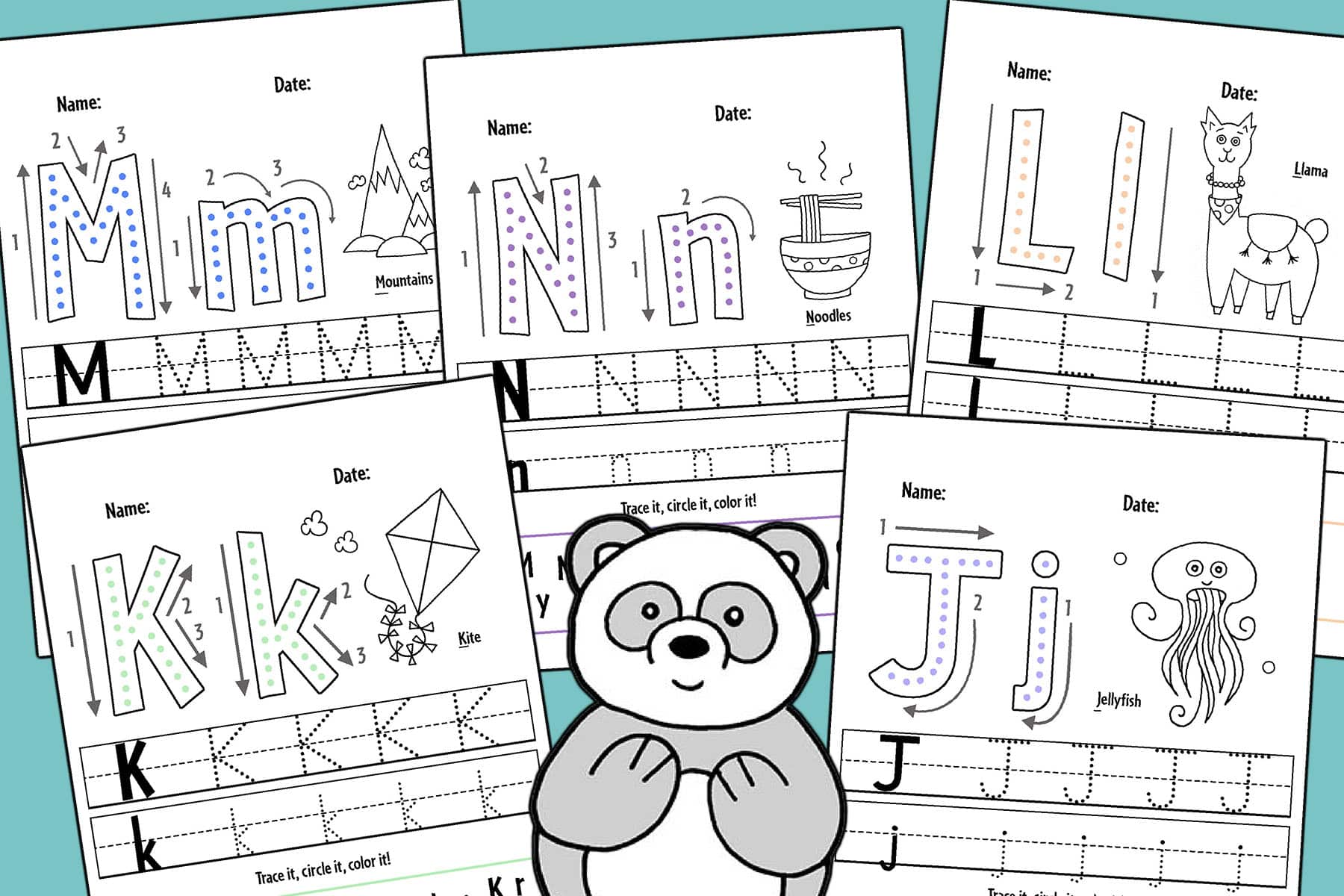 Free letter tracing sheets for preschool â the hollydog blog