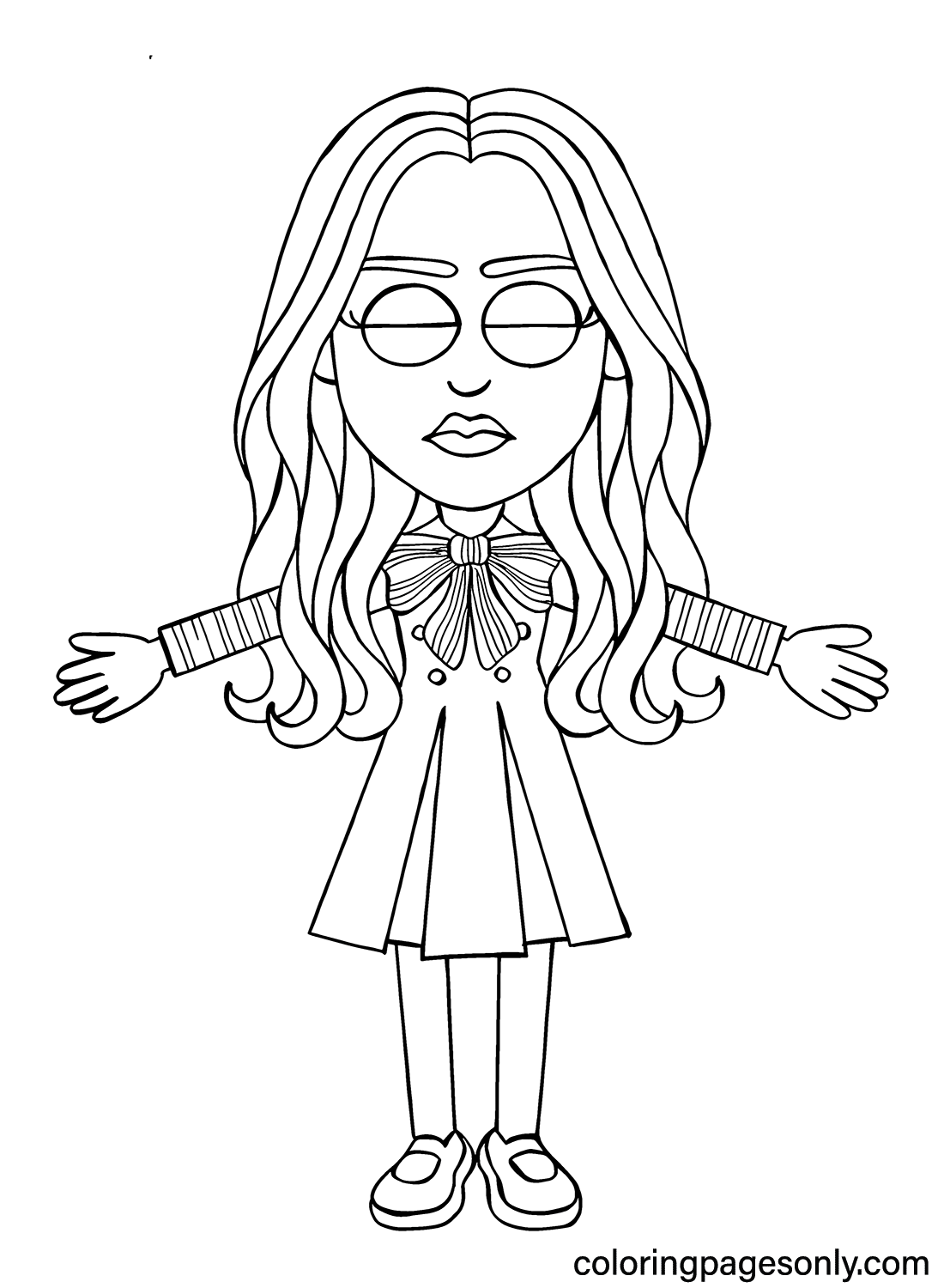 Cute mgan coloring page