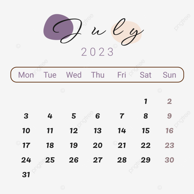 Aesthetic july calendar with purple blobs july juli july calendar png and vector with transparent background for free download