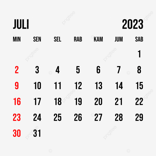 Kalender vector art png kalender juli kalender juli png kalender bulan juli kalender bulan juli png png image for free download