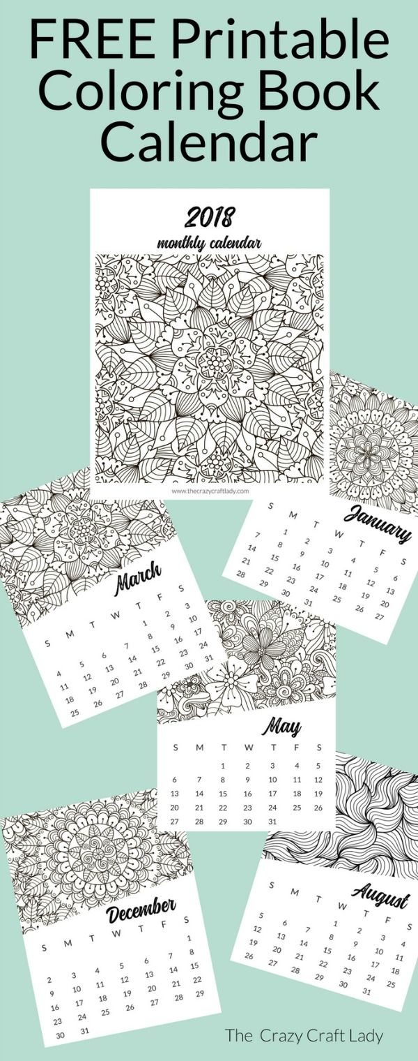 Free printable coloring calendar coloring calendar printable calendar pages printable coloring book