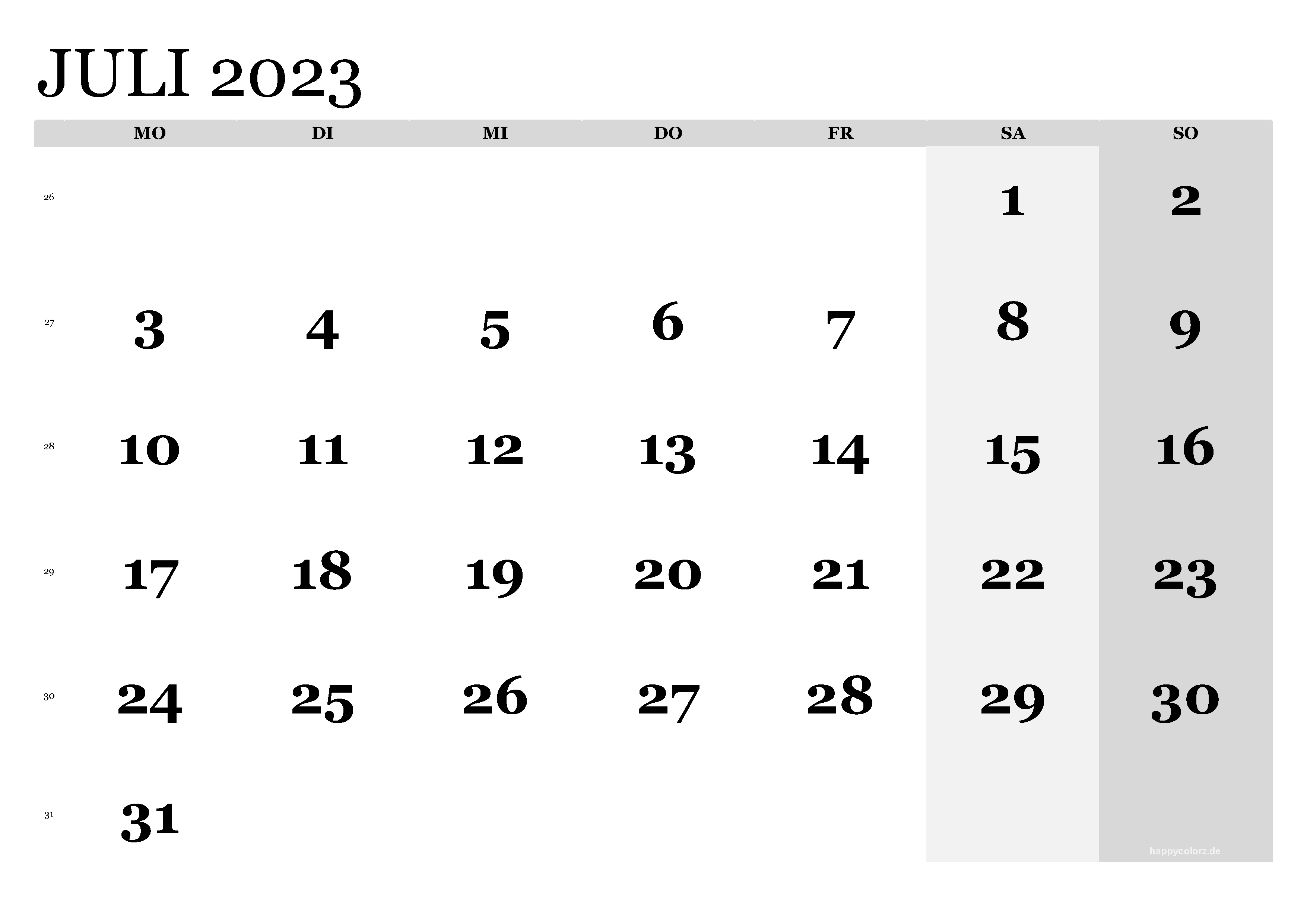 Kalenr juli zum ausdrucken pdf xls png