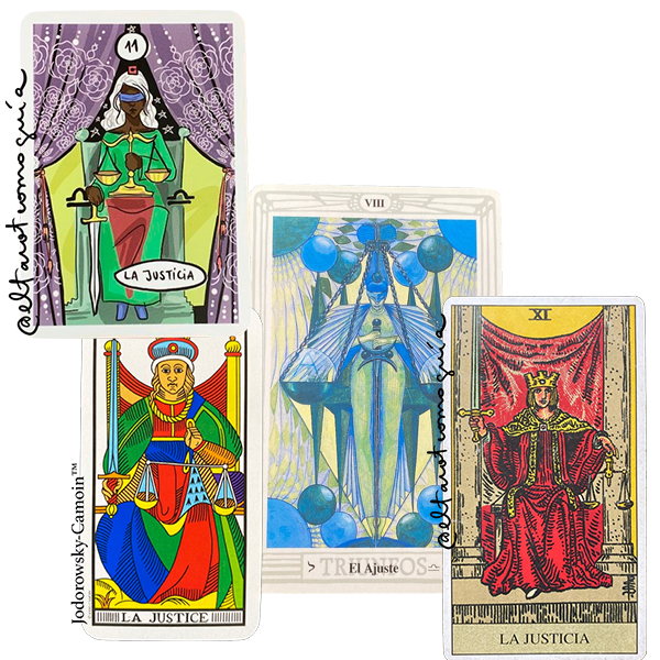 Encontrando el significado de la justicia en varios tarot