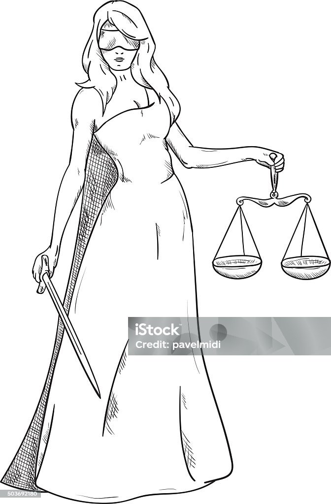 Ilustraciãn de diosa de la justicia y mãs vectores libres de derechos de justicia