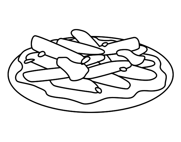 Macaroni coloring page