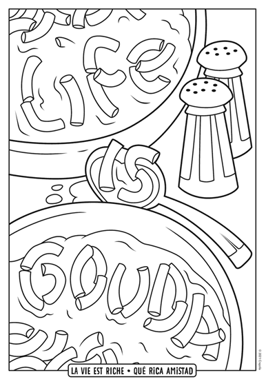 Life is gouda mac and cheese coloring page