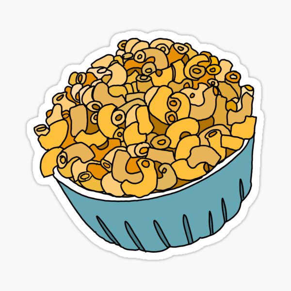 Mac n cheese sticker greeting card for sale by charlottewinter